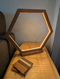 Hexagon Walnut Lamp