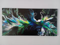 Emerald Flow - 10x20" Acrylic Pour Painting
