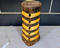 Sliced Oak Branch Rustic LED Lamp
