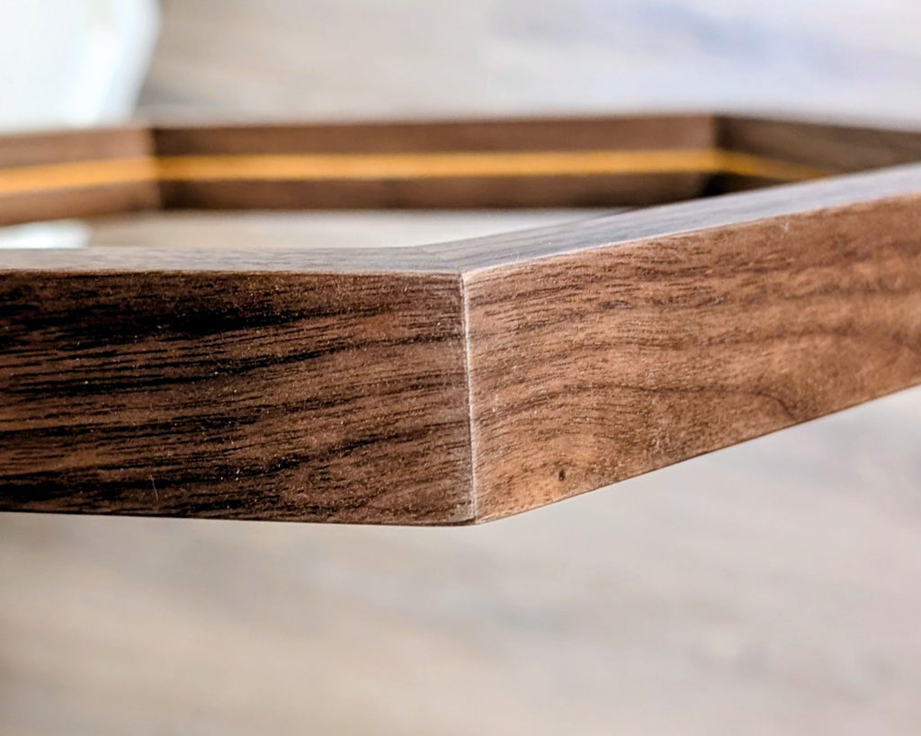 Hexagon Walnut Lamp